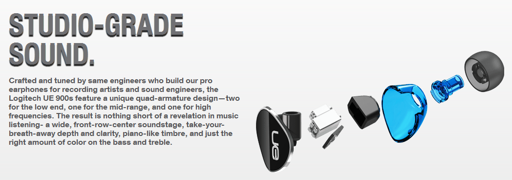 ขายหูฟัง Ultimate Ears 900 (UE 900) อินเอียร์ระดับเทพ 4Driver เปลี่ยนสายได้ มาพร้อมสายมีไมค์ และ คอนโทรลมือถือได้