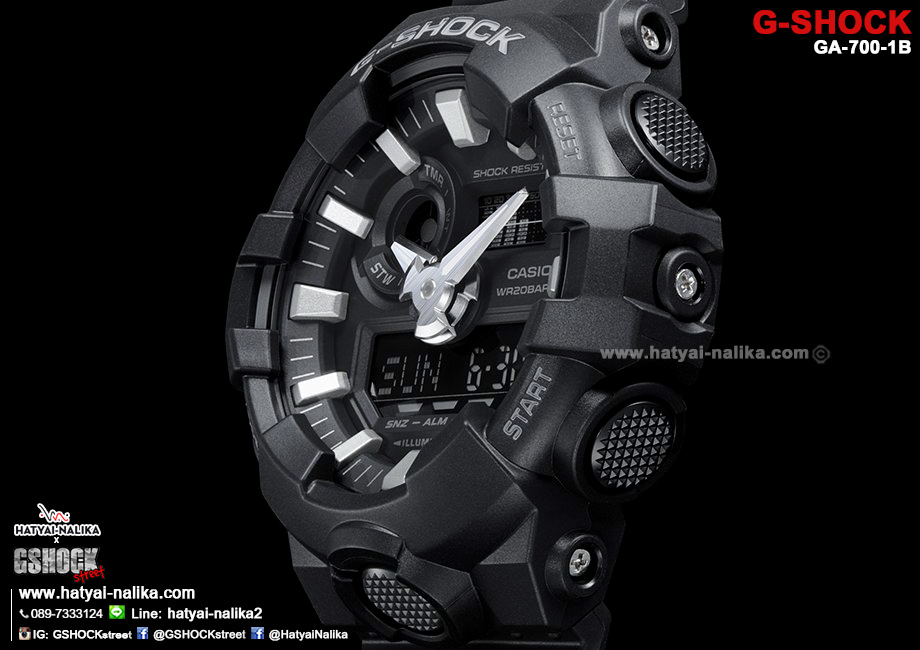 นาฬิกา คาสิโอ Casio G-Shock Standard ANALOG-DIGITAL รุ่น GA-700-1B ของแท้ รับประกัน 1 ปี