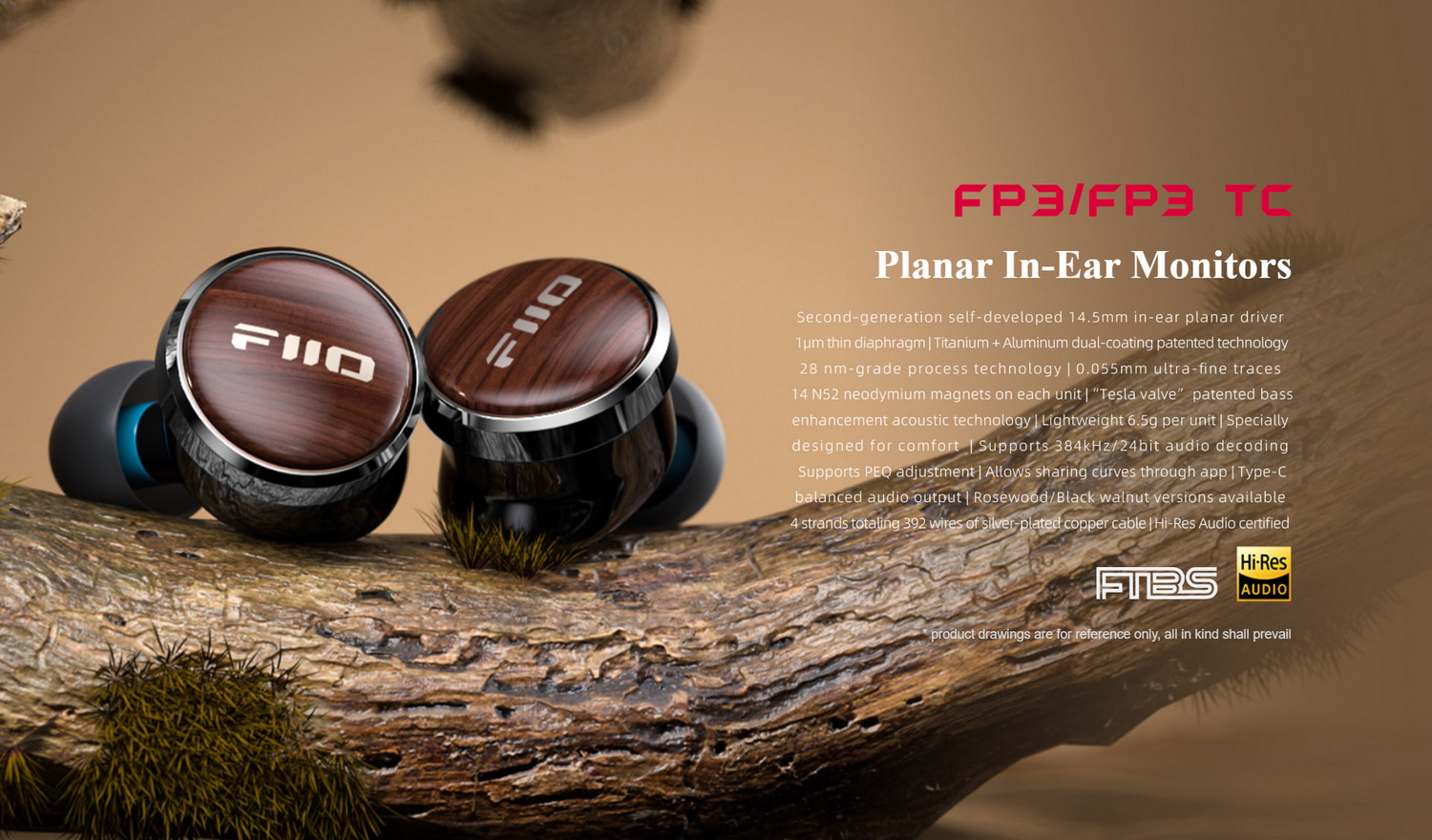 FiiO FP3 หูฟัง IEMs ไดรเวอร์ Planar 14.5 มม. รุ่นที่สองที่พัฒนาขึ้นเอง ประกันศูนย์ไทย