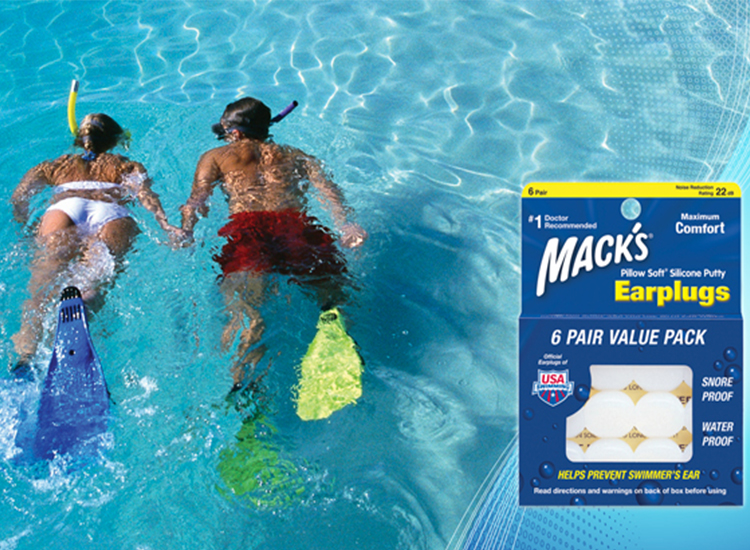 EAR PLUG mack's 6 pairs (waterproof)