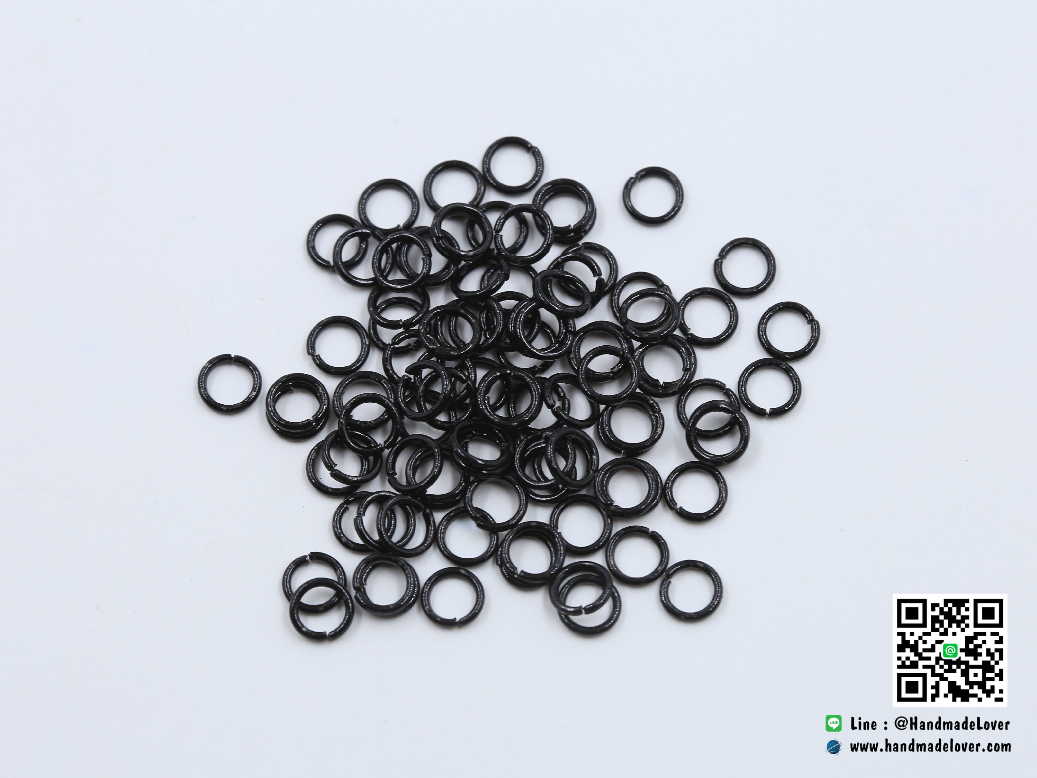 ห่วงกลม โลหะ สีดำ ขนาด 6 mm.