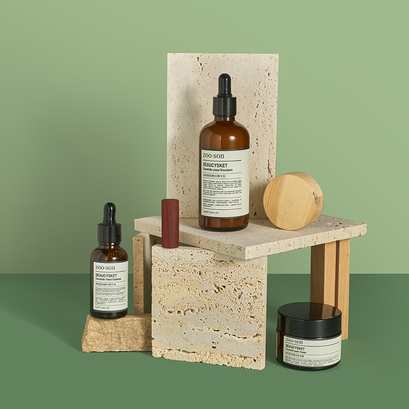 พร็อพแผ่นหินตัด Travertine พร็อพถ่ายรูป Stone Display Prop มี 2 สี 2 ขนาดให้เลือก