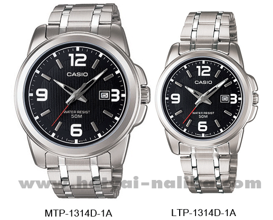 นาฬิกา คาสิโอ Casio SETคู่รัก รุ่น MTP-1314D-1A+LTP-1314D-1A ของแท้ รับประกัน 1 ปี