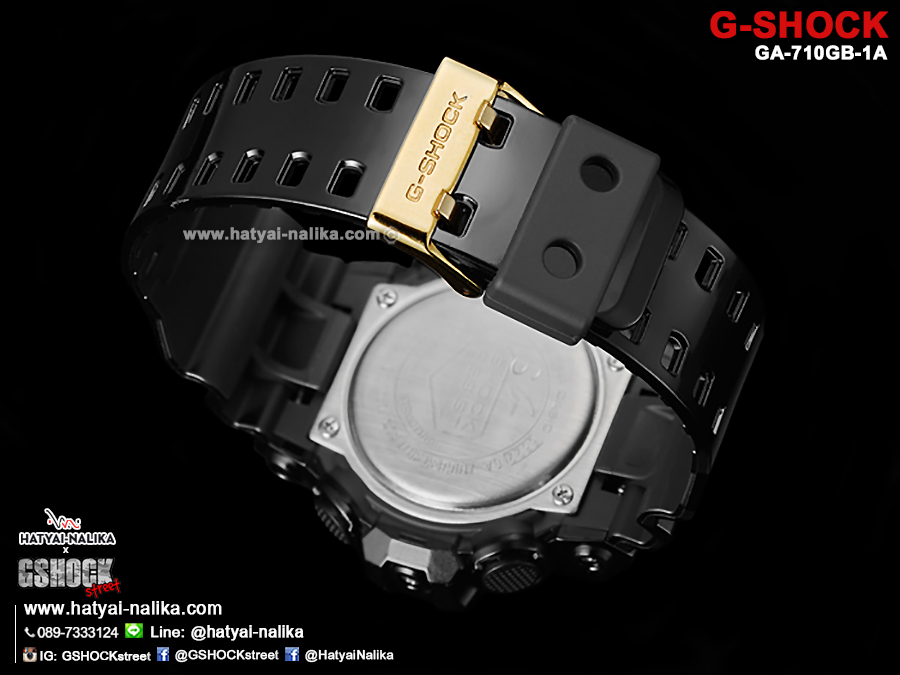 นาฬิกา คาสิโอ Casio G-Shock Standard ANALOG-DIGITAL รุ่น GA-710GB-1A (สีดำทอง) ของแท้ รับประกัน 1 ปี