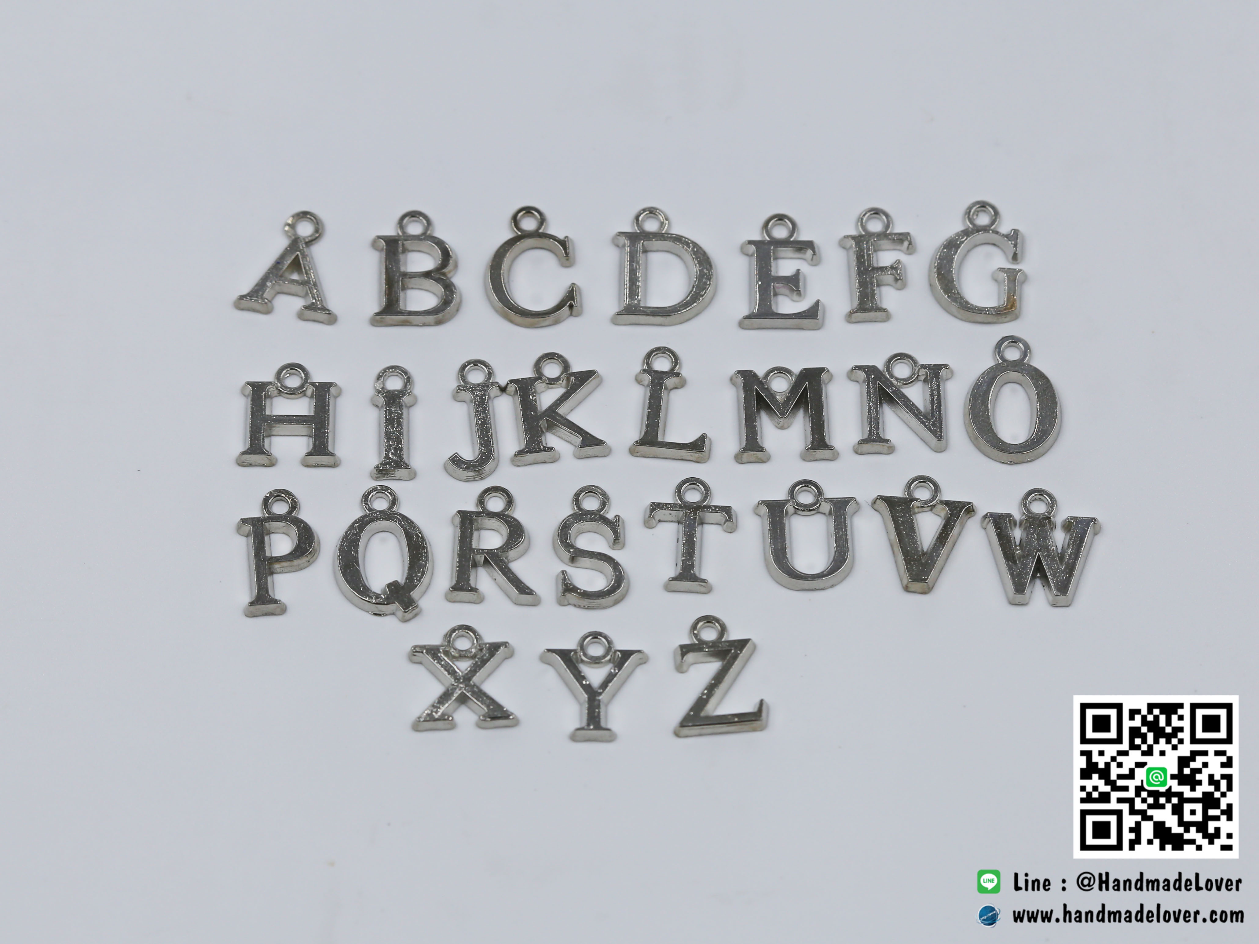 จี้ตัวอักษร โรเดียม รูป ตัว A-Z