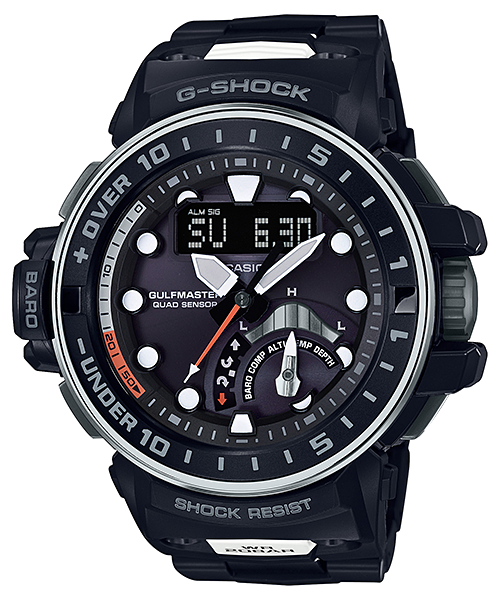 นาฬิกา Casio G-Shock GULFMASTER Quad Sensor สายข้อแข็งแบบกำไล รุ่น GWN-Q1000MCA-1B (ไม่วางขายในไทย) ของแท้ รับประกัน1ปี สำเนา