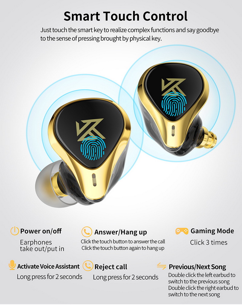 ขาย KZ SA08 PRO หูฟัง TWS 4 ไดรเวอร์ รองรับ Bluetooth 5.2 ประกันศูนย์ไทย