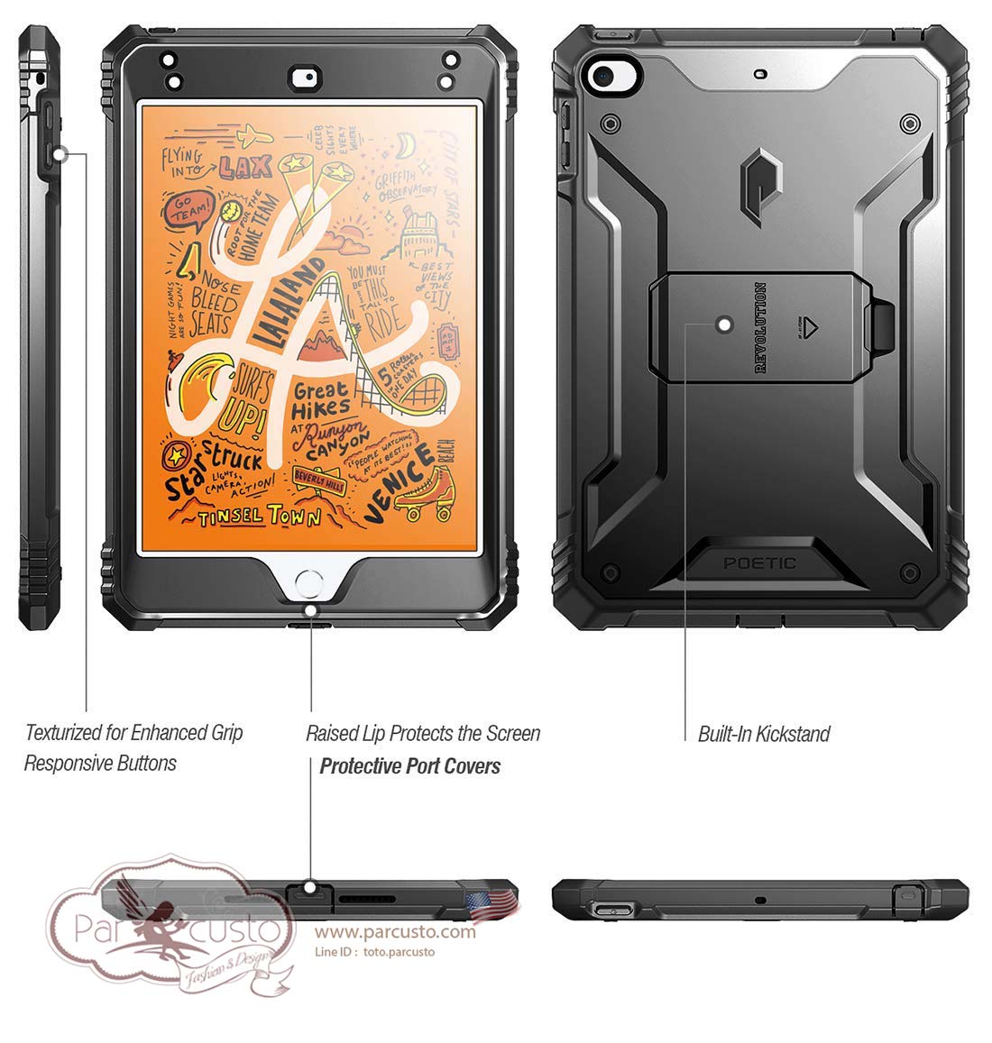 เคสกันกระแทก Apple iPad mini 5 2019 [Revolution] จาก Poetic [Pre-order USA]