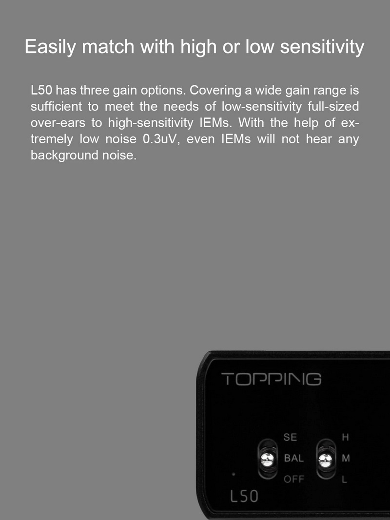ขาย Topping L50 แอมป์หูฟัง รองรับ Hi-Res ประกันศูนย์ไทย