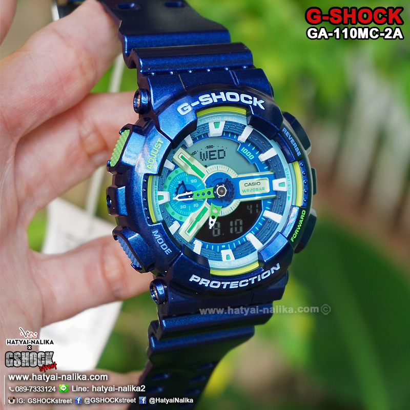 นาฬิกา Casio G-Shock Limited Multi-Color series Crazy Color 2016 รุ่น GA-110MC-2A (สี Blue Sapphire Marine) ของแท้ รับประกัน1ปี