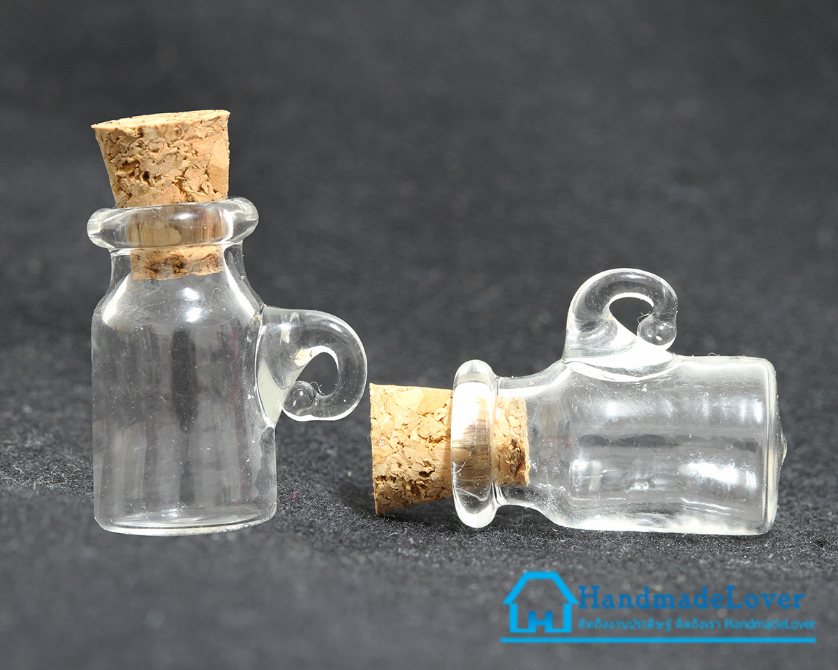 ขวดแก้วจิ๋ว ขนาด 11 x 20 มม (1 ml) (ฝาจุกไม้ก๊อก)