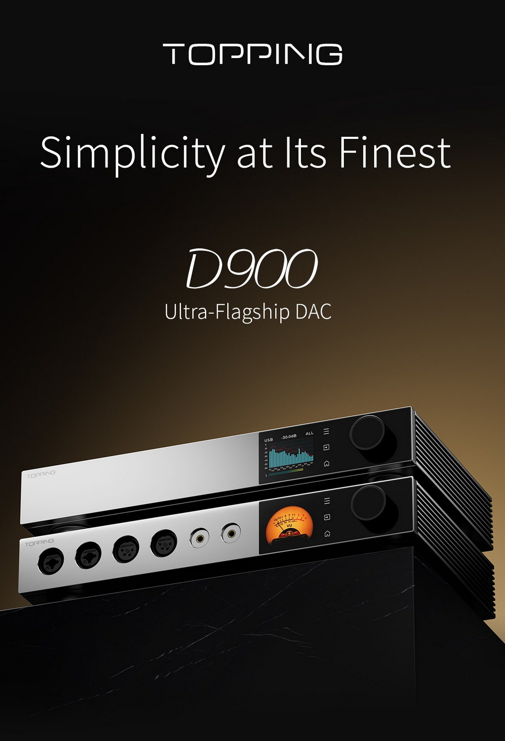 Topping D900 DAC ตั้งโต๊ะระดับเรือธงพิเศษ สุดยอดเทคโนโลยี 1-bit PSRM เสียงที่ใสสะอาด สมจริง ประกันศูนย์ไทย