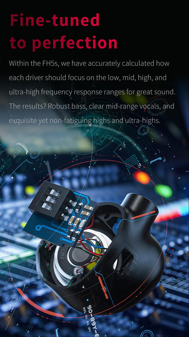 ขาย FiiO FH5S PRO หูฟัง 4 ไดรเวอร์ 2DD+2BA ประกันศูนย์ไทย