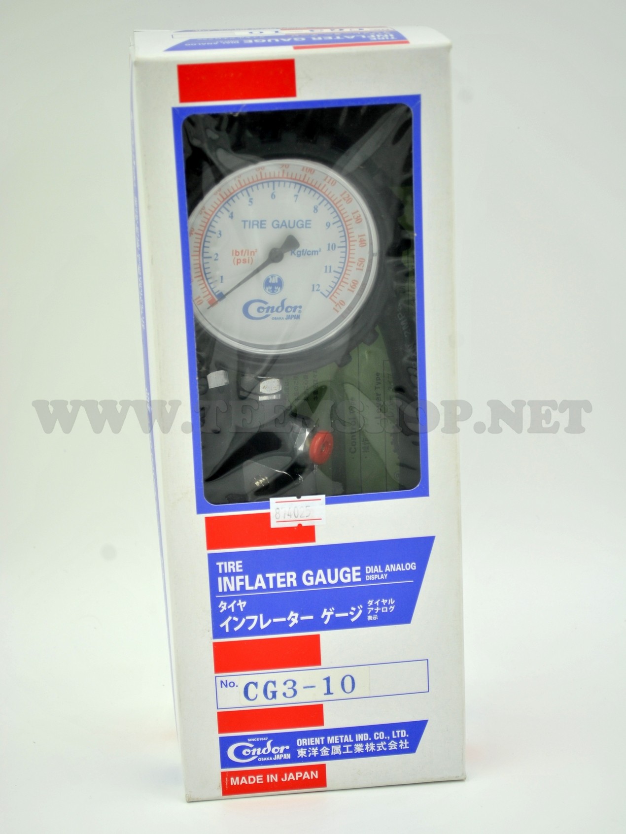 CONDOR เกจ์วัดลมพร้อมหัวเติมลม 10-170 ปอนด์ NO.CG3-10
