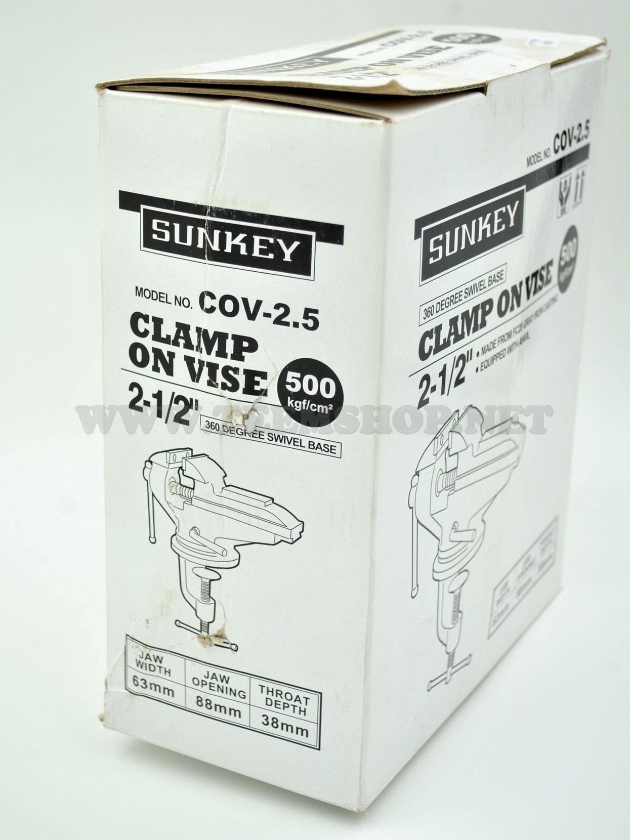 SUNKEY ปากกาจับเหล็กมินิตั้งโต๊ะหมุน 360องศา NO.COV-2.5 2.5"