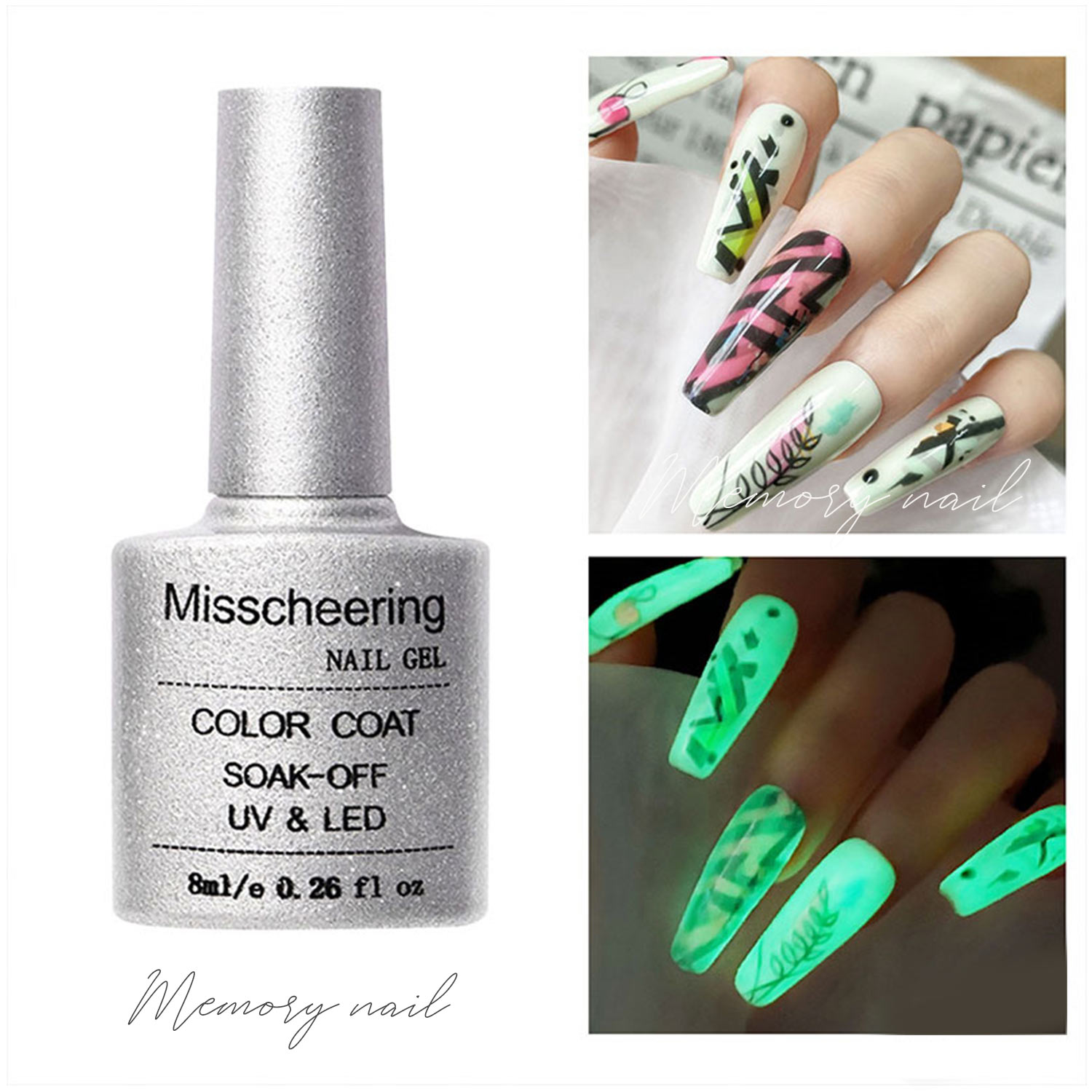 สีเจล เรืองแสง ,ท็อปเรืองแสง ,Luminous Top Coat ,เคลือบใสเจล เรืองแสง ,สีเจลเรืองแสง 