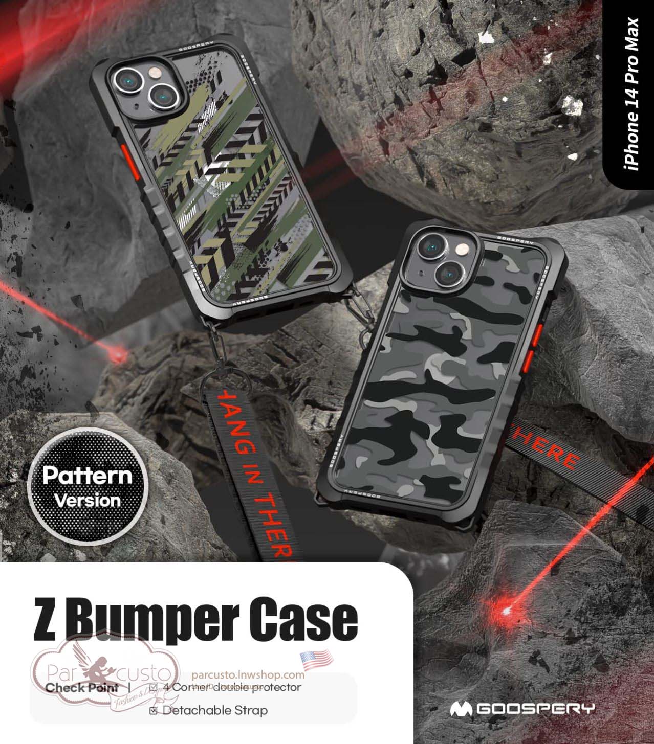 เคสกันกระแทก Apple iPhone 14 Pro Max [Military Collection] จาก GOOSPERY (Pre-order USA)