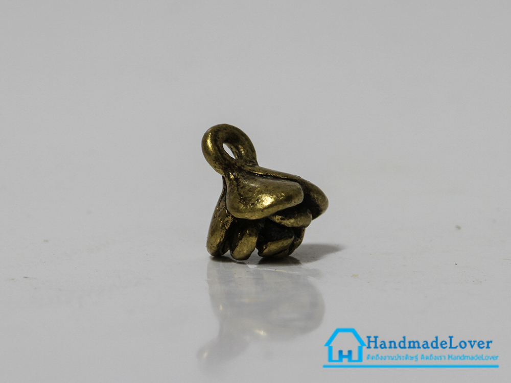 จี้โลหะ สีทองรมดำ รูปดอกไม้