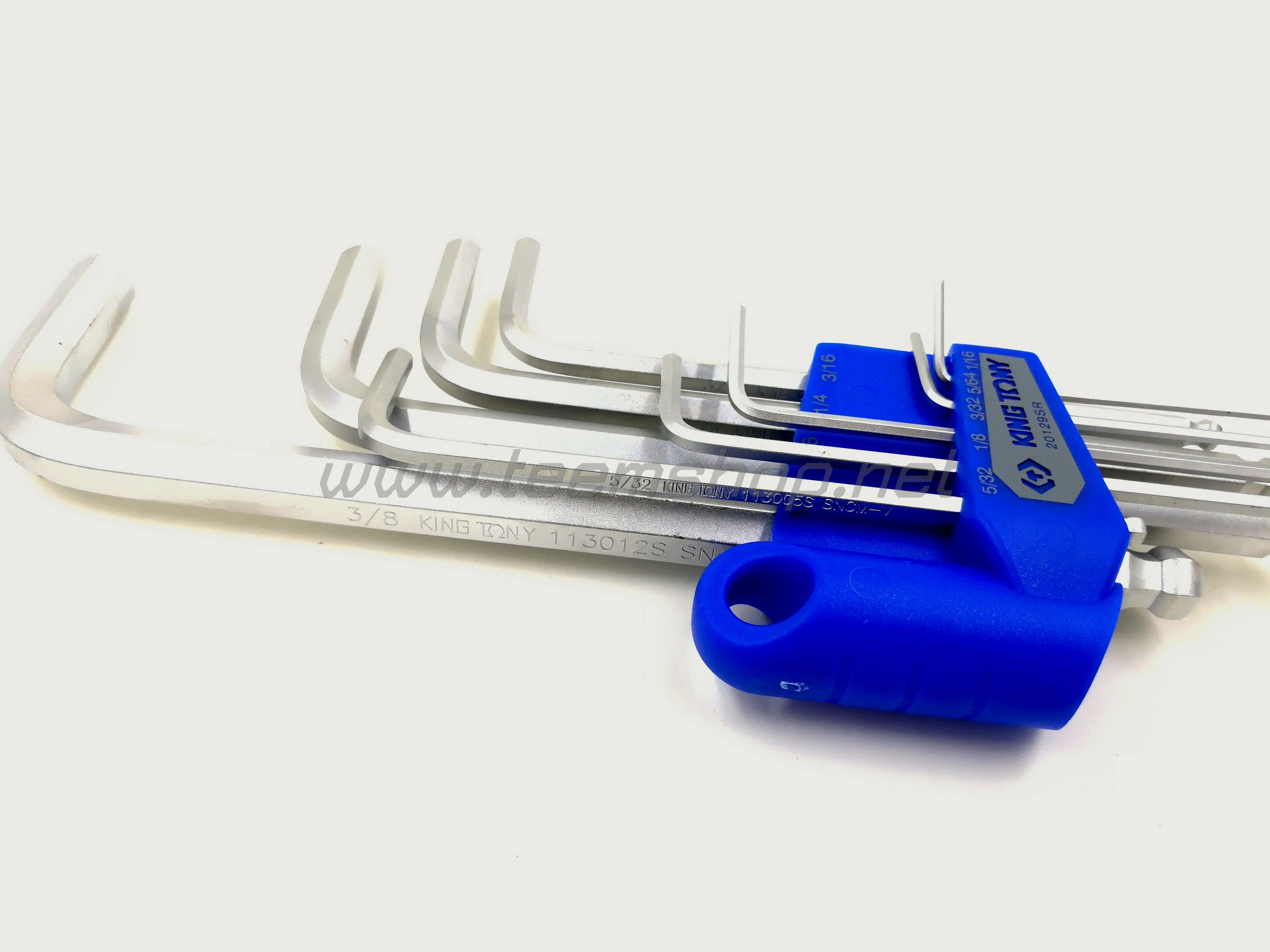 KINGTONY ประแจหกเหลี่ยมหัวบอล นิ้ว9ตัวชุด 1/16"-3/8" NO.20129SR Made in Taiwan