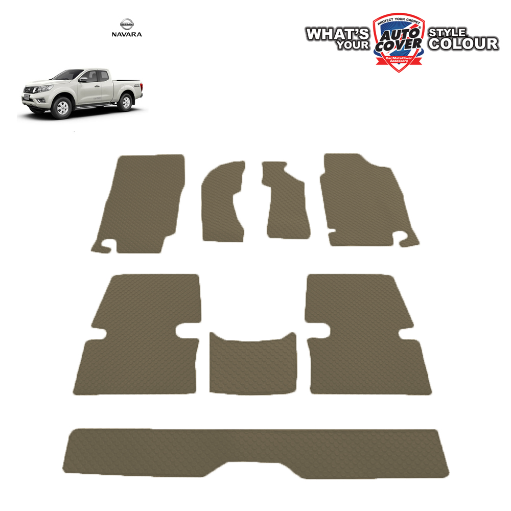 สินค้า PROMOTION! ลด 20% รถ NISSAN NAVARA NP300 CAB ปี 2014-2019 พรมกระดุม Super Save ชุด Full ภายในห้องโดยสาร จำนวน 8 ชิ้น สีน้ำตาล