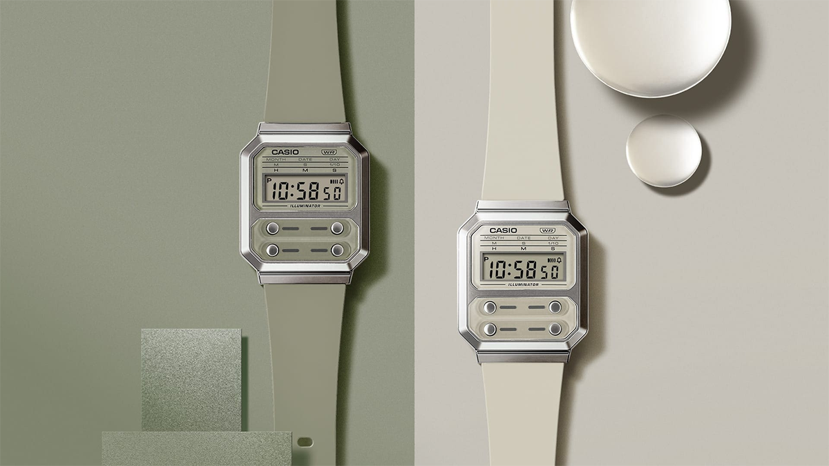 นาฬิกา คาสิโอ Casio DIGITAL Vintage A100 series รุ่น A100WEF-8A ของแท้ รับประกัน1ปี