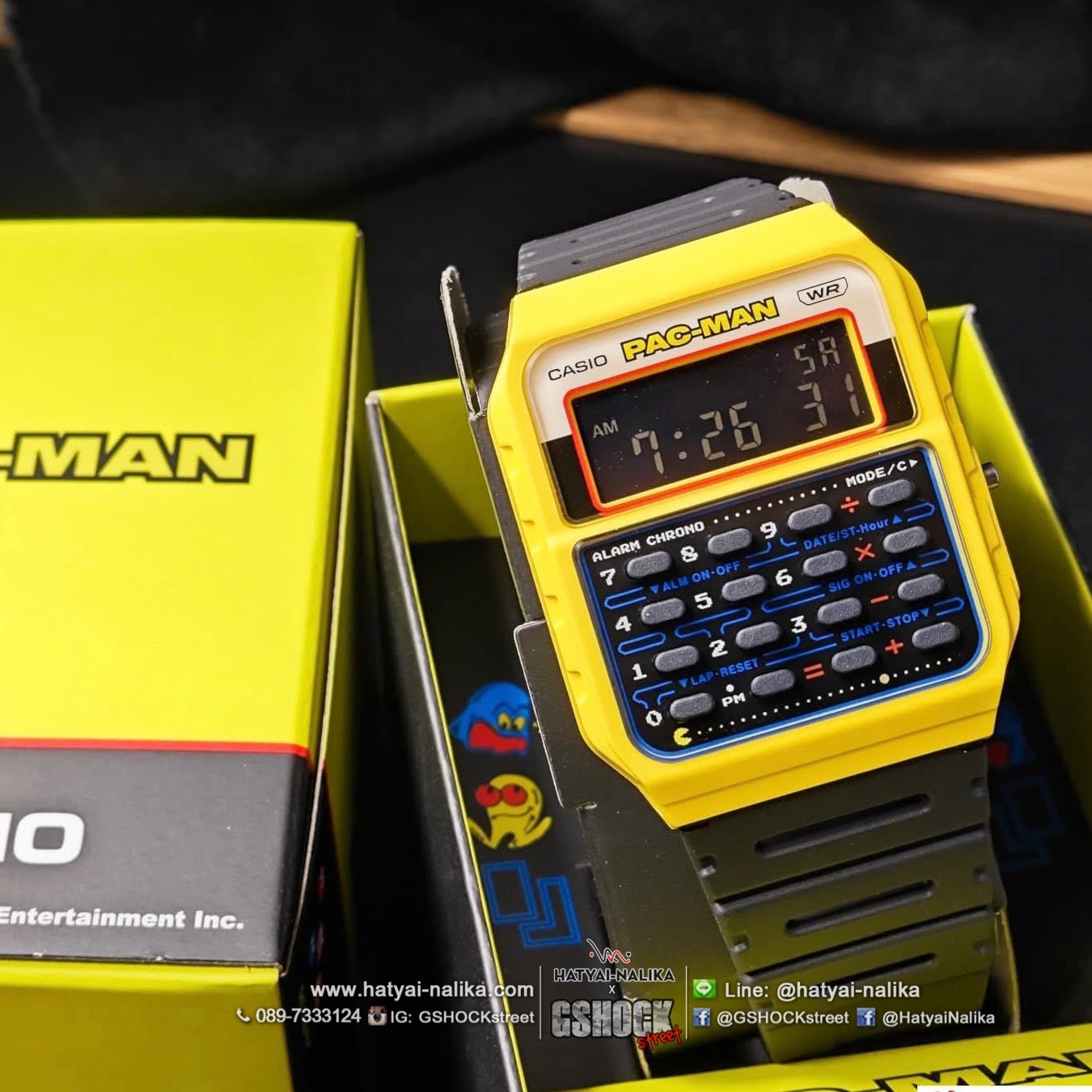 นาฬิกา คาสิโอ CASIO x PAC-MAN Limited Collaboration models รุ่น CA-53WPC-1B ของแท้ รับประกัน1ปี