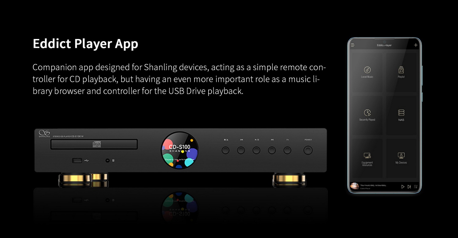 <สั่งจองล่วงหน้า> Shanling CD-S100 IV เครื่องเล่น CD รุ่นแรกระบบ DAC ROHM BD34352 ใหม่ รองรับ Dual Hi-Res ประกันศูนย์ไทย