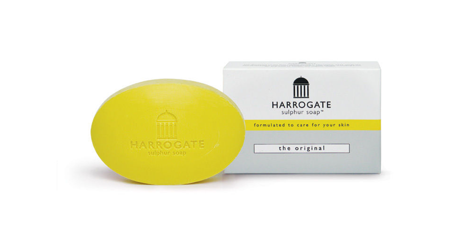 Harrogate Sulphur Soap สบู่ซัลเฟอร์ฮาโรเกต 100 g (สีเหลือง The Original)
