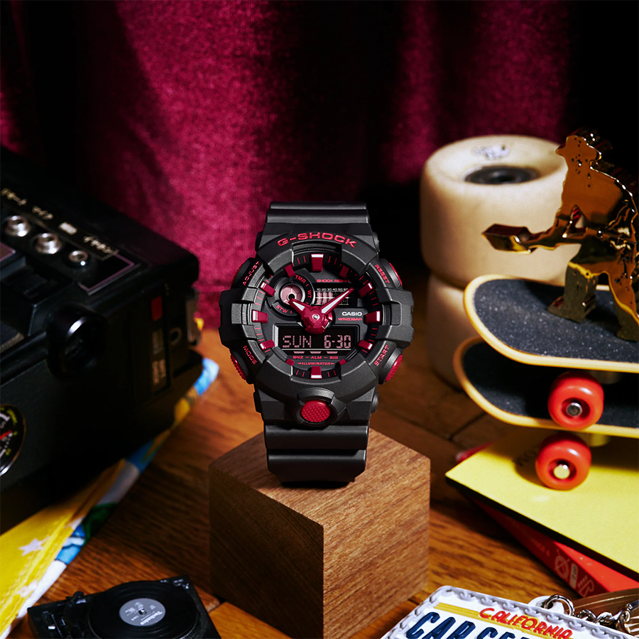 นาฬิกา Casio G-Shock Special Color Burning Red series รุ่น GA-700BNR-1A ของแท้ รับประกัน1ปี