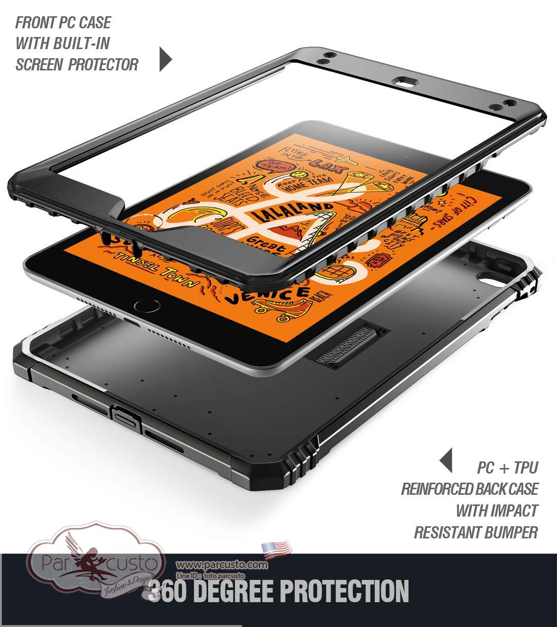 เคสกันกระแทก Apple iPad mini 5 2019 [Revolution] จาก Poetic [Pre-order USA]