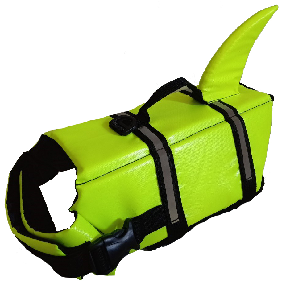 เสื้อชูชีพสุนัขแบบหางฉลาม สีเขียว