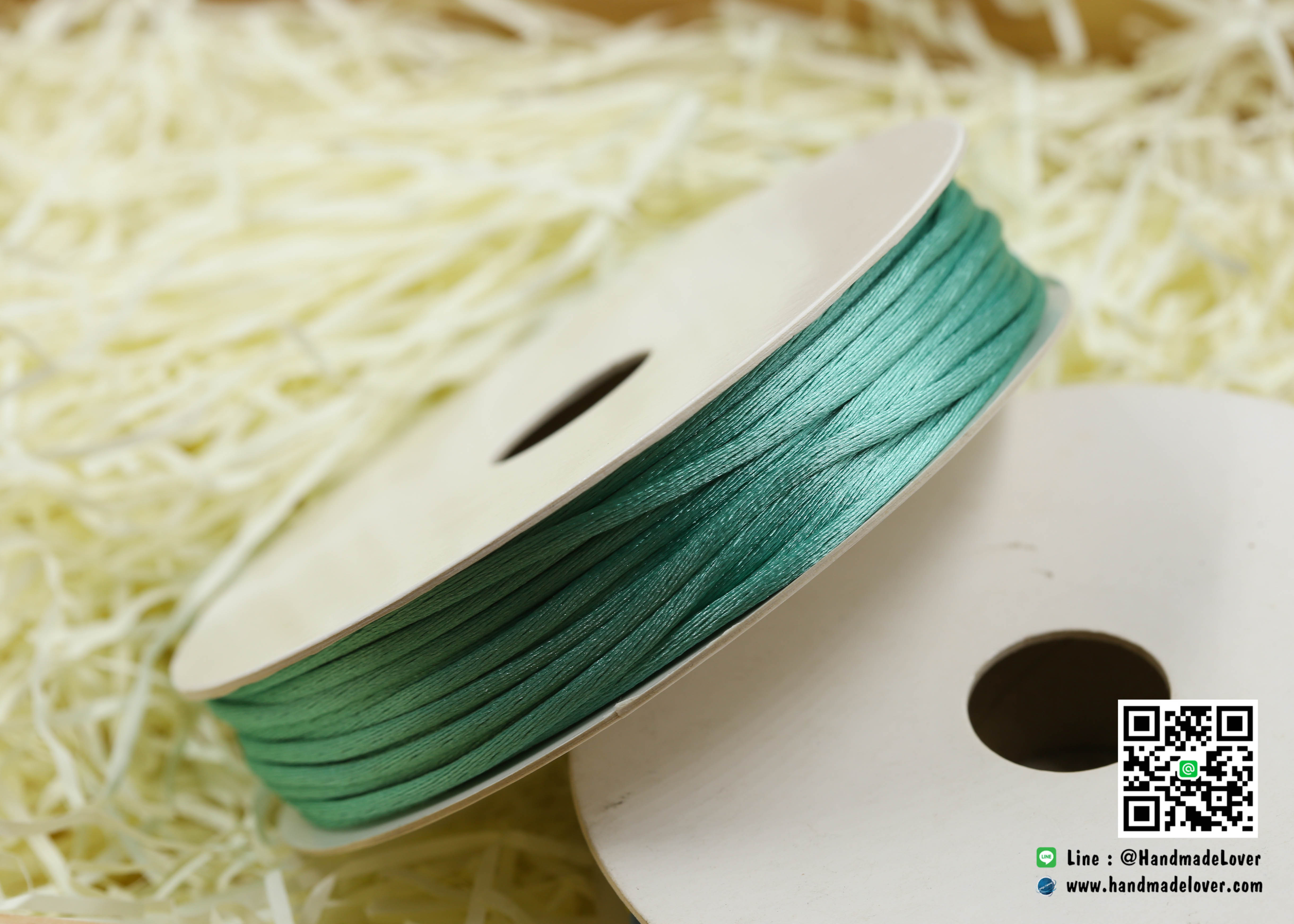 เชือกหางหนู สีมิ้น ขนาด 2 มิล [อย่างดี เนื้อนุ่ม] [SP45]