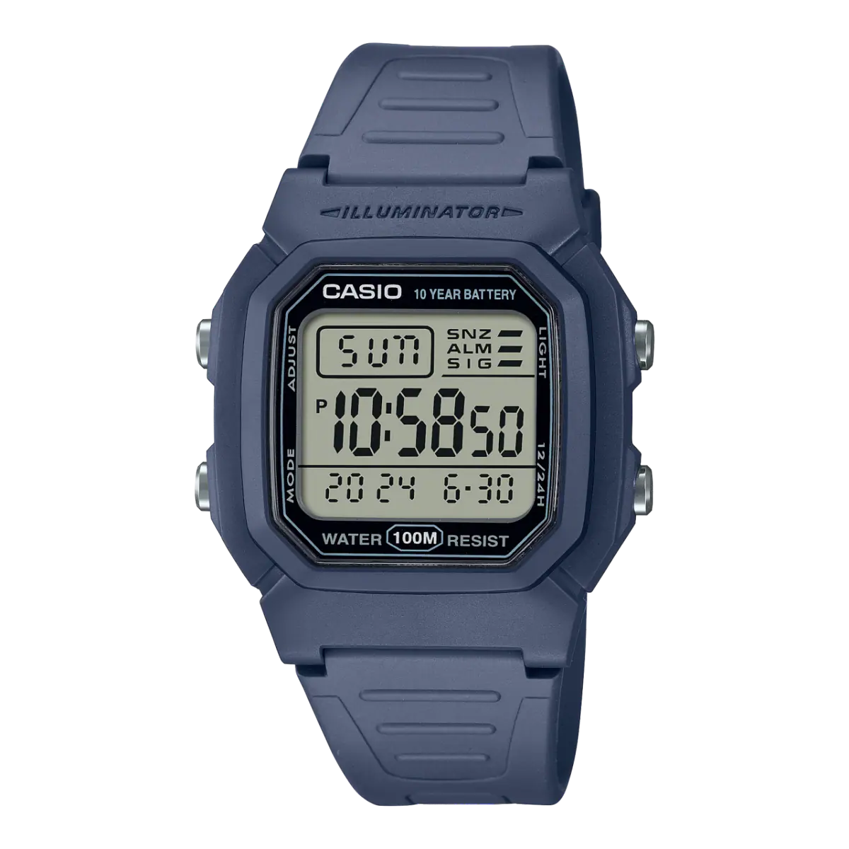 นาฬิกา Casio 10 YEAR BATTERY รุ่น W-800H-2AV ของแท้ รับประกัน1ปี