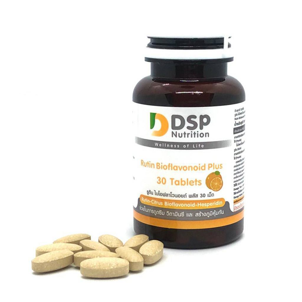 DSP - Rutin Bioflavonoid Plus - 1000mg - 30เม็ด : เสริมการทำงานและดูดซึมของ Vitamin C ช่วยทำให้หลอดเลือดแข็งแรง