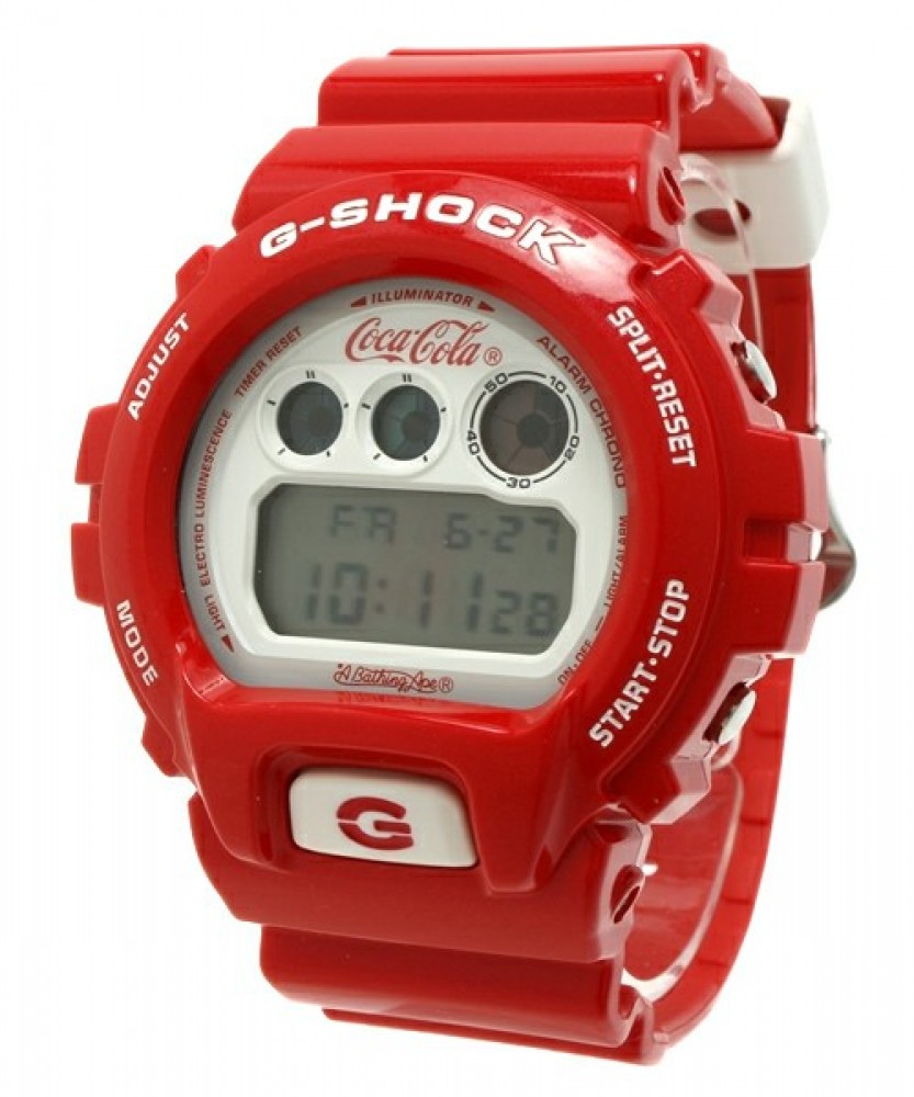 นาฬิกา คาสิโอ CASIO G-SHOCK Limited Edition Rare item รุ่น DW-6900FS A BATHING APE (BAPE) x Coca-Cola หายากมาก