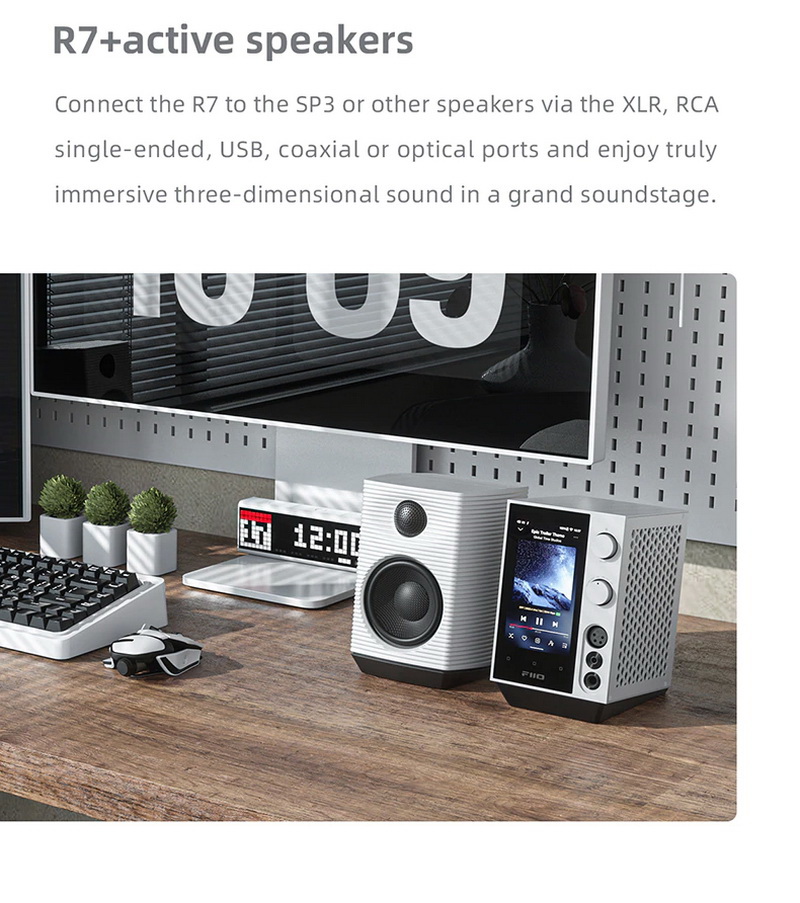 FiiO R7 เครื่องเล่นเพลงสตีมมิ่งตั้งโต๊ะ DAP+DAC+AMP ครบจบในตัว รองรับ MQA, Roon Ready