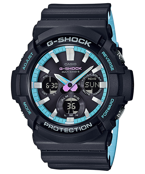 นาฬิกา Casio G-Shock Special Pearl Blue Neon Accent Color series รุ่น GAS-100PC-1A ของแท้ รับประกัน1ปี