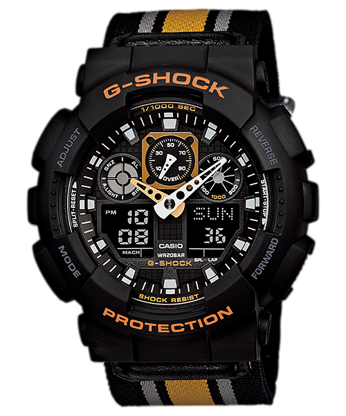 นาฬิกา คาสิโอ Casio G-Shock Limited model Military Cloth Series รุ่น GA-100MC-1A4
