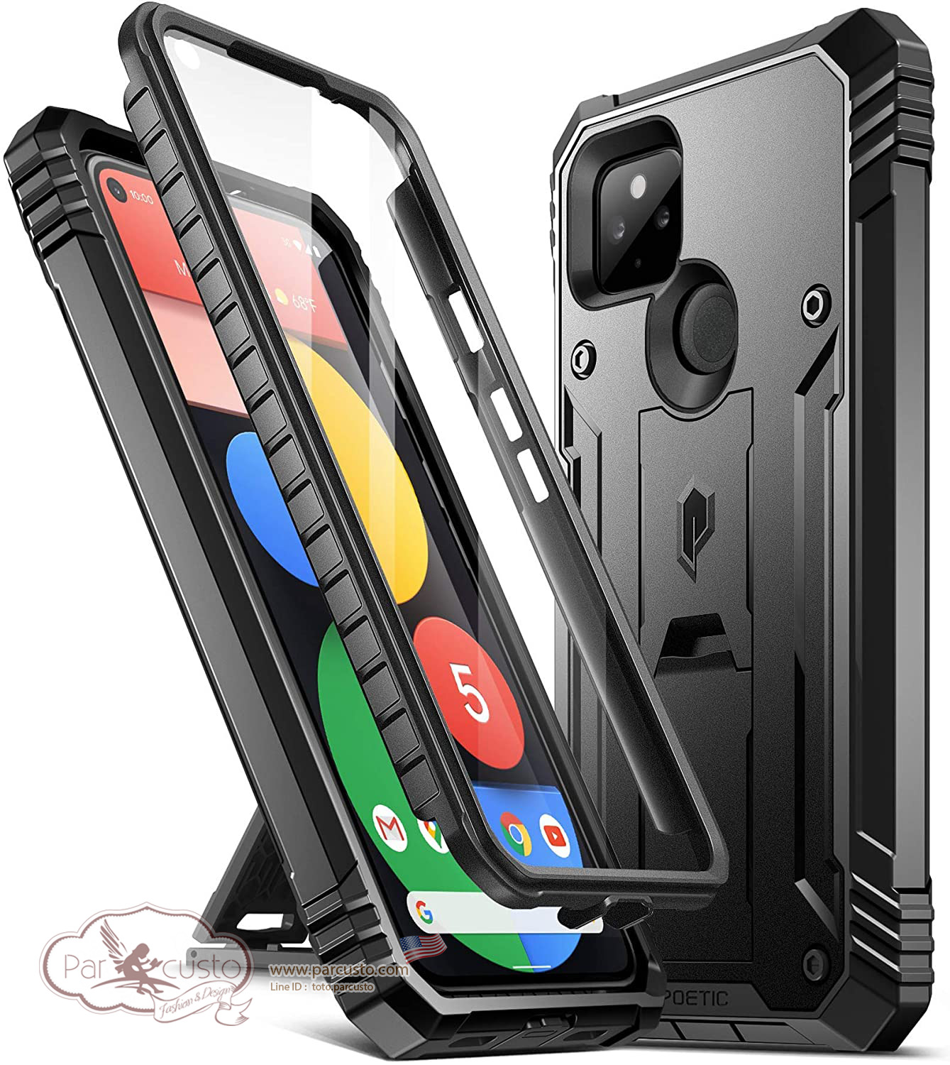 เคสกันกระแทก Google Pixel 5 [Revolution Series] จาก Poetic [Pre-order USA]