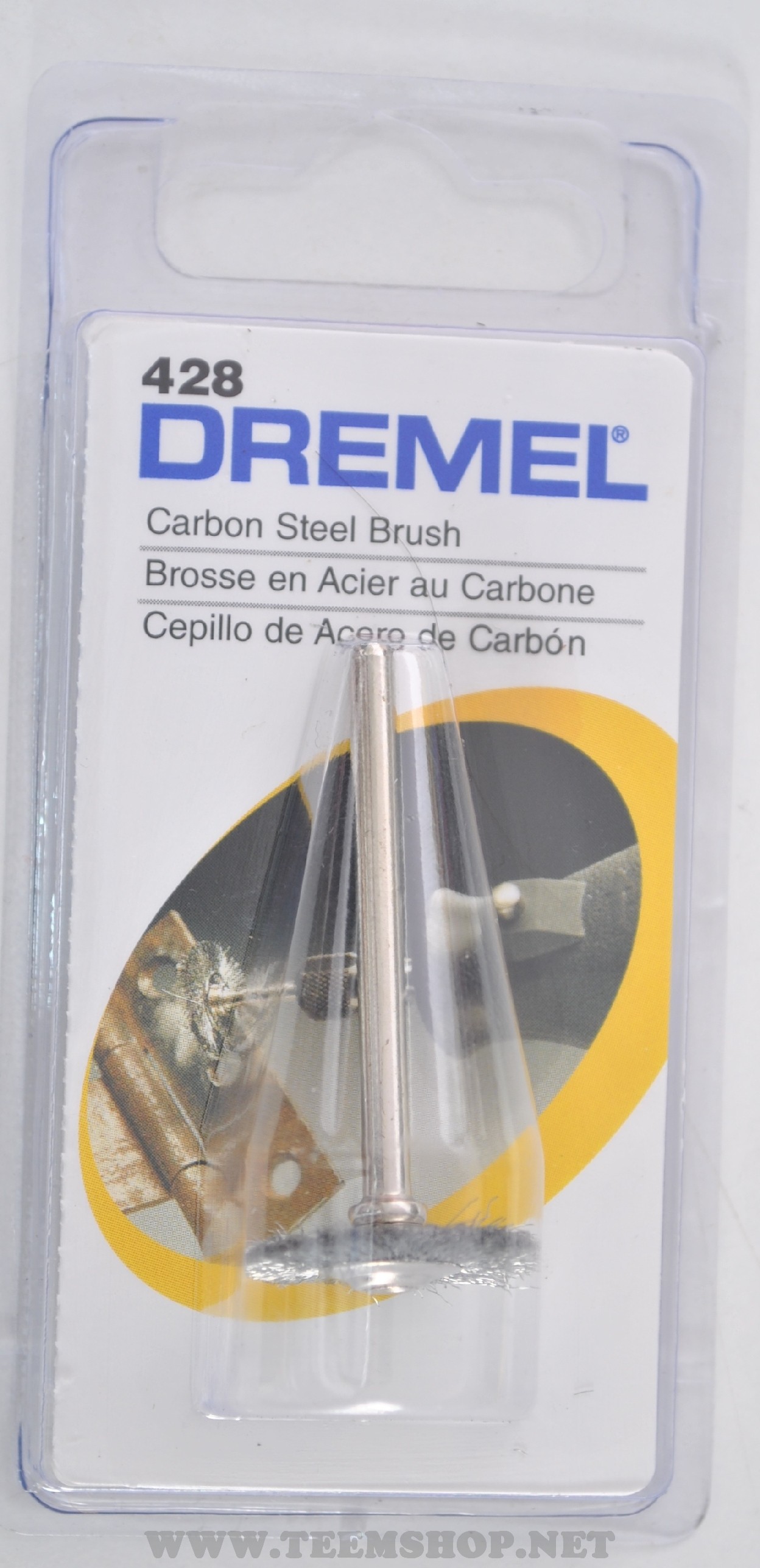 2615000428 DREMEL 428 แปรงเหล็กคาร์บอน กลมแบน อเนกประสงค์ 3/4"