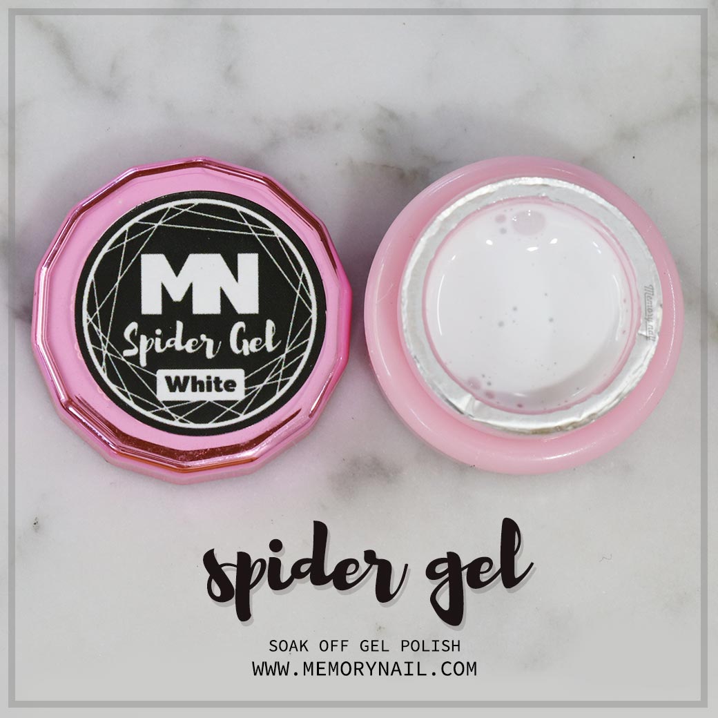 สีเจลใยแมงมุม สีขาว White spider gel