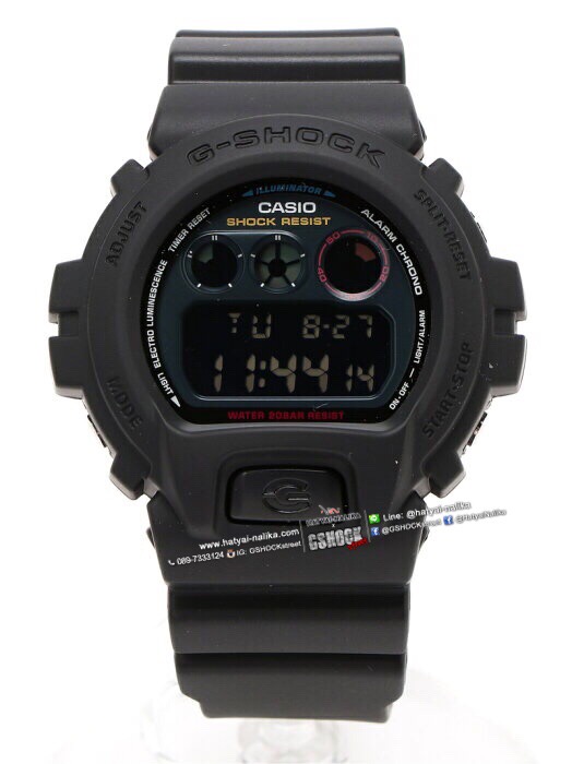 นาฬิกา Casio G-Shock Special color Basic Jet Black Multi-color series รุ่น DW-6900BMC-1 ของแท้ รับประกัน1ปี