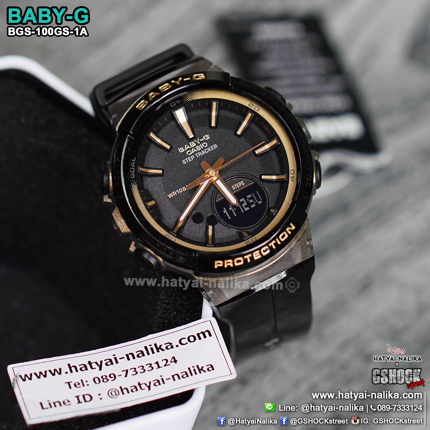 นาฬิกา Casio Baby-G for Running BGS-100GS Glamorous Sporty series รุ่น BGS-100GS-1A ของแท้ รับประกัน1ปี