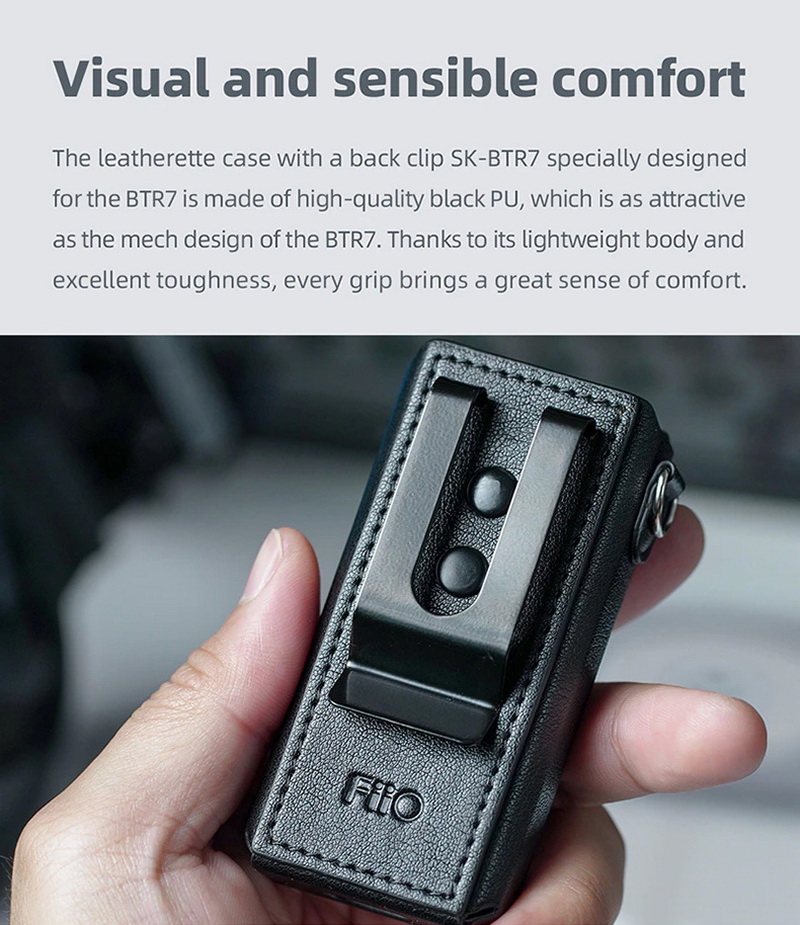 ขาย FiiO SK-BTR7 เคสหนังสำหรับ BTR7 เคสหนังที่มาพร้อมคลิปเกี่ยวด้านหลัง