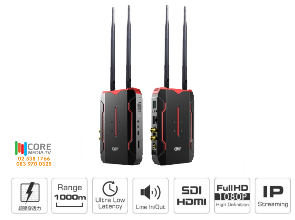 CVW Thunder Non-Line Of Sight (NLOS) Wireless Video Transmission 1KM. DV Sony