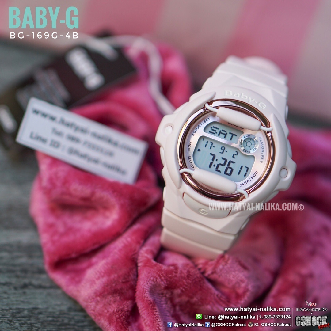 นาฬิกา Casio Baby-G Pink Bouquet series รุ่น BG-169G-4B (ชมพูไข่ไก่) ของแท้ รับประกัน 1 ปี