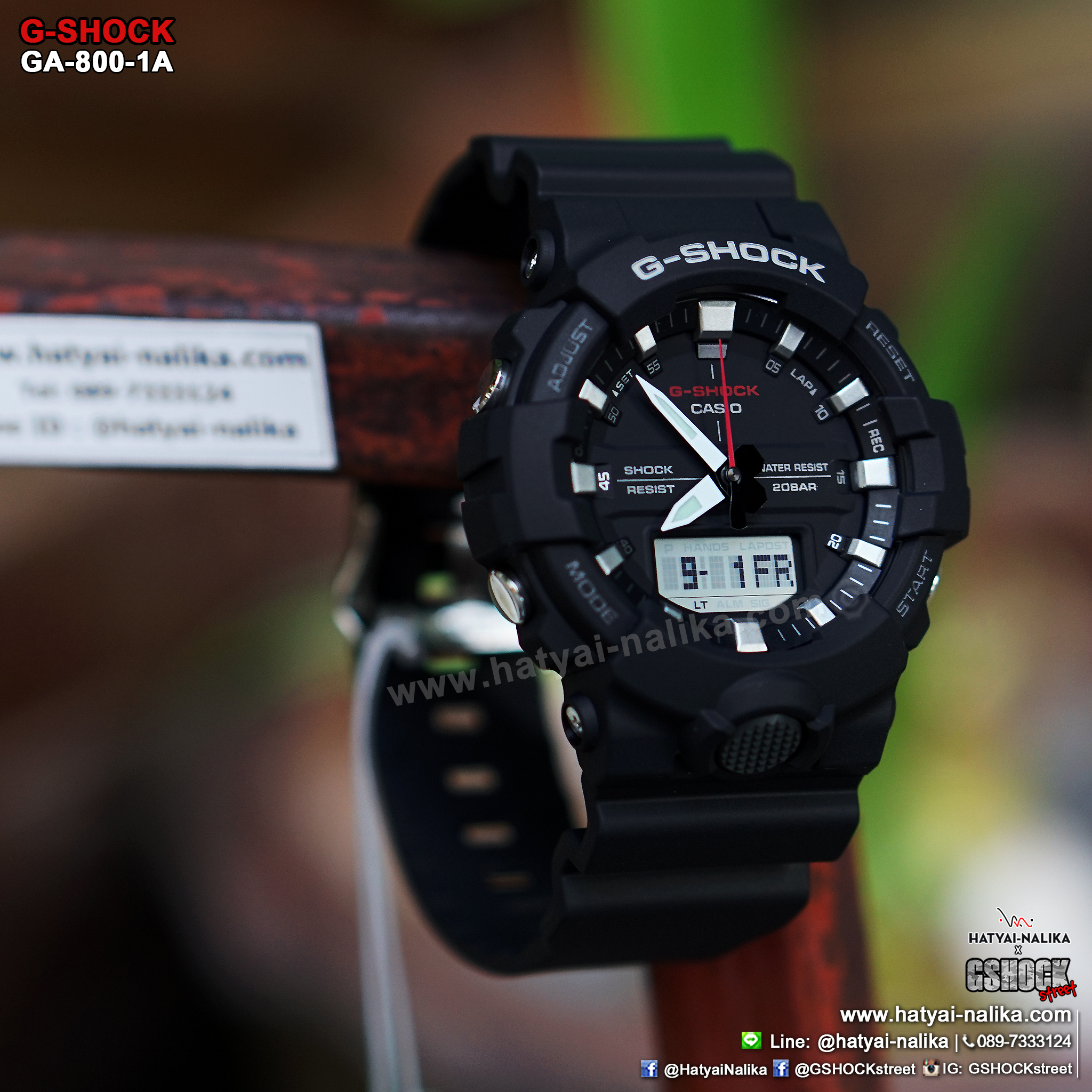 นาฬิกา Casio G-Shock ANALOG-DIGITAL GA-800 series รุ่น GA-800-1A ของแท้ รับประกัน1ปี