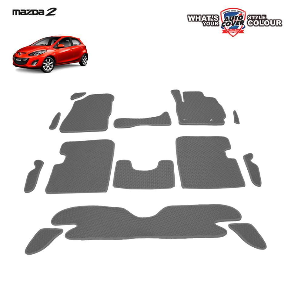 พรมปูพื้นรถยนต์ พรมกระดุม รถ MAZDA 2 รุ่น 4-5 Door ปี 2009-2014 ชุดภายในห้องโดยสาร จำนวน 13 ชิ้น