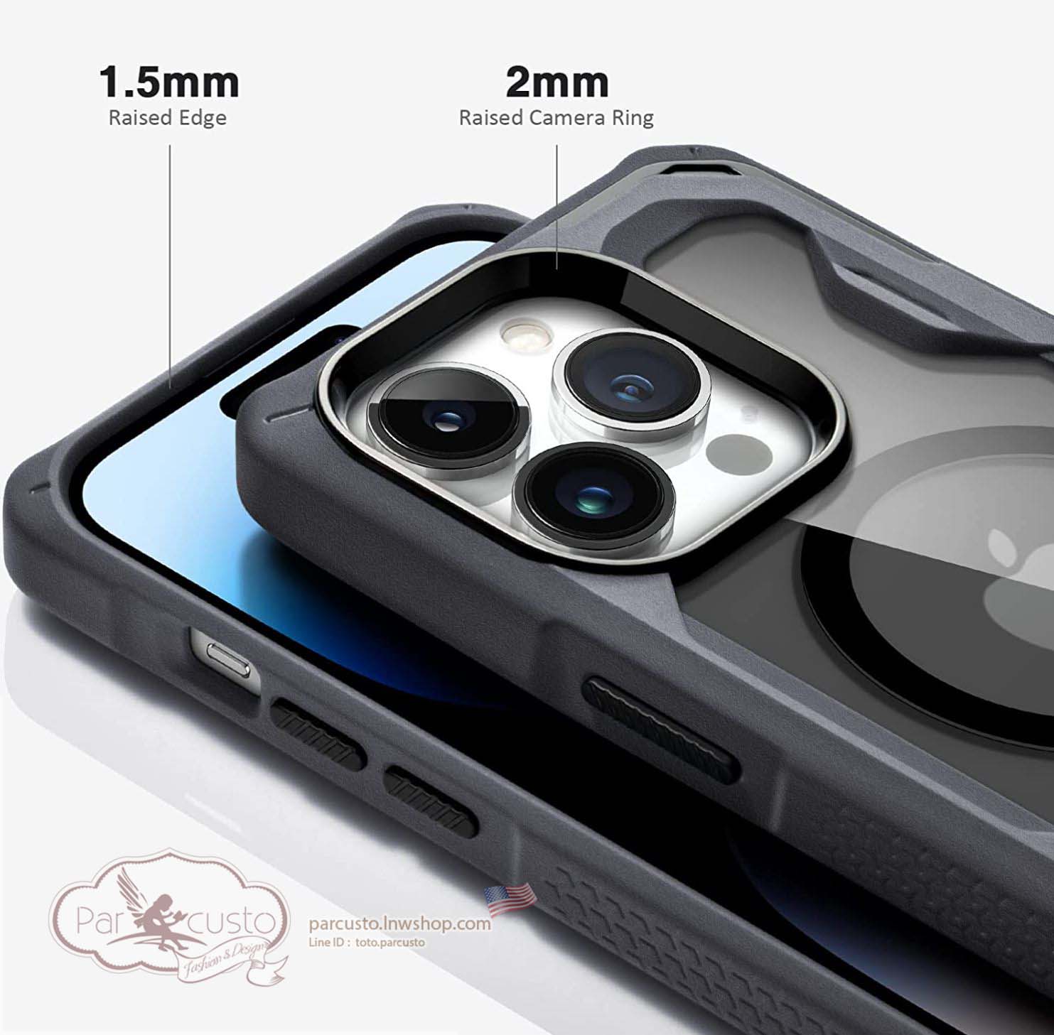 เคสกันกระแทก Apple iPhone 14 Pro Max [Rugged Military] จาก ULTIMAL (Pre-order USA)