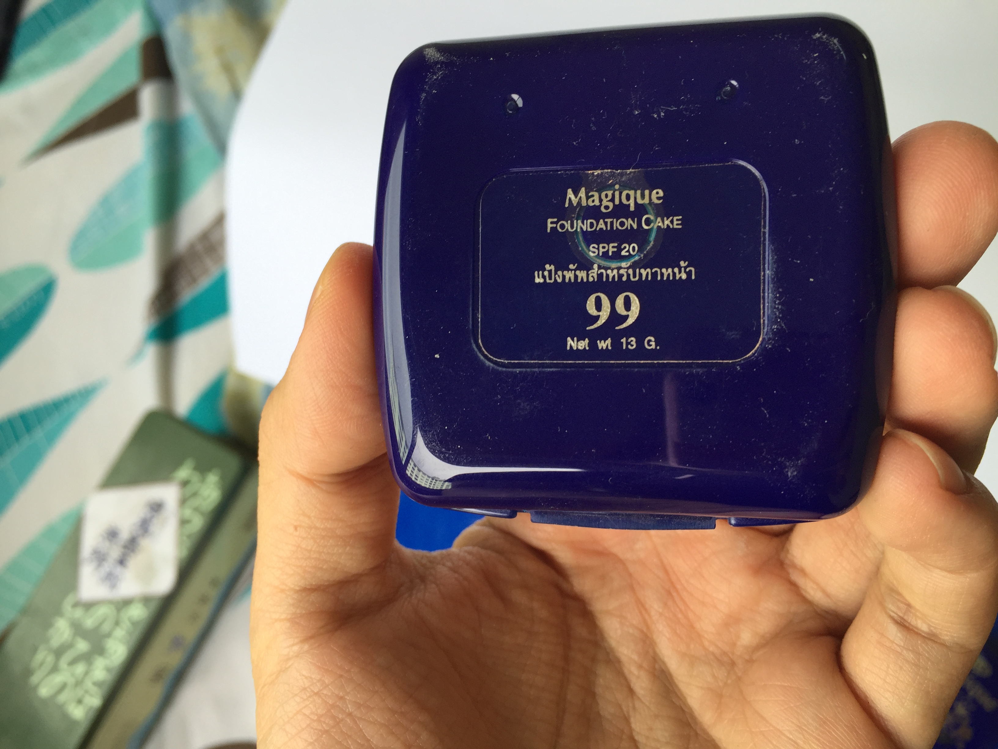 แป้งพัฟเมจิกตลับจริงขนาด 13 กรัม ผิวสองสี